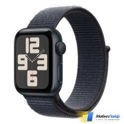 Apple Watch SE 2024 GPS Midnight Aluminium Case with Ink Sport Loop Band - Фото
