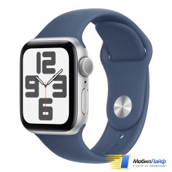 Apple Watch SE 2024 GPS Silver Aluminium Case with Denim Sport Band - Фото
