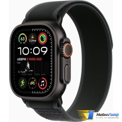 Apple Watch Ultra 2 2024 GPS + Cellular 49mm Black Titanium Case with Black Trail Loop - Фото