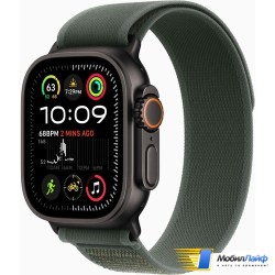 Apple Watch Ultra 2 2024 GPS + Cellular 49mm Black Titanium Case with Green Trail Loop - Фото