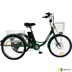 Трёхколёсный электровелосипед Smart8 Farmer Зеленый - Фото