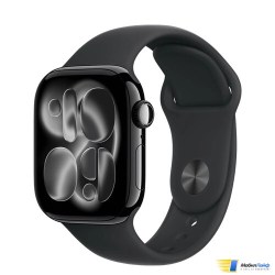 Apple Watch Series 11 GPS Jet Black Aluminum Case with Black Sport Band - Фото