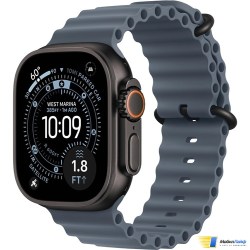 Apple Watch Ultra 3 GPS + Cellular 49mm Black Titanium Case with Anchor Blue Ocean Band - Фото