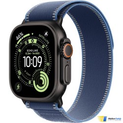 Apple Watch Ultra 3 GPS + Cellular 49mm Black Titanium Case with Blue/Bright Blue Trail Loop - Фото