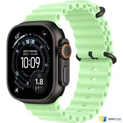 Apple Watch Ultra 3 GPS + Cellular 49mm Black Titanium Case with Neon Green Ocean Band - Фото