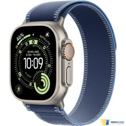 Apple Watch Ultra 3 GPS + Cellular 49mm Natural Titanium Case with Blue/Bright Blue Trail Loop - Фото